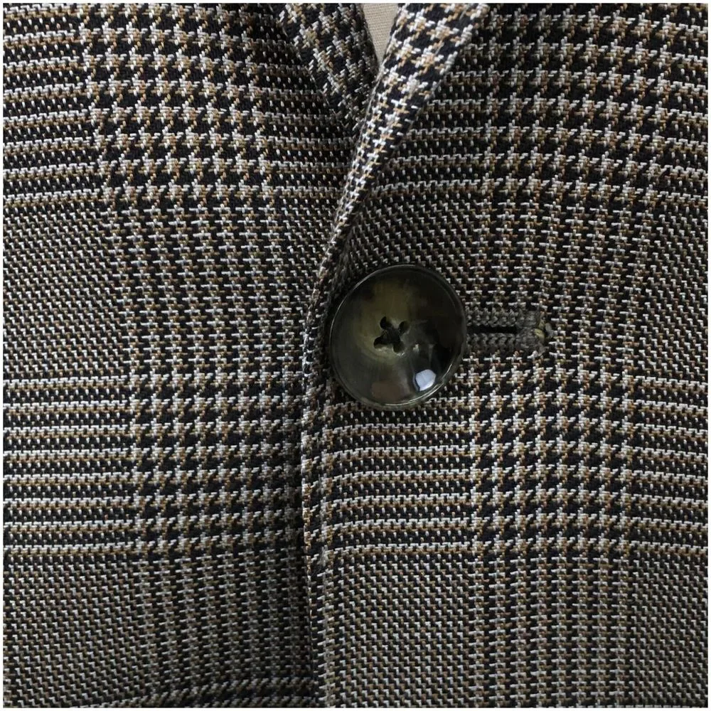 HART SCHAFFNER Mens Blazer Sport Coat Casual Jacket Size 42L‎ Wool Silk Suit USA